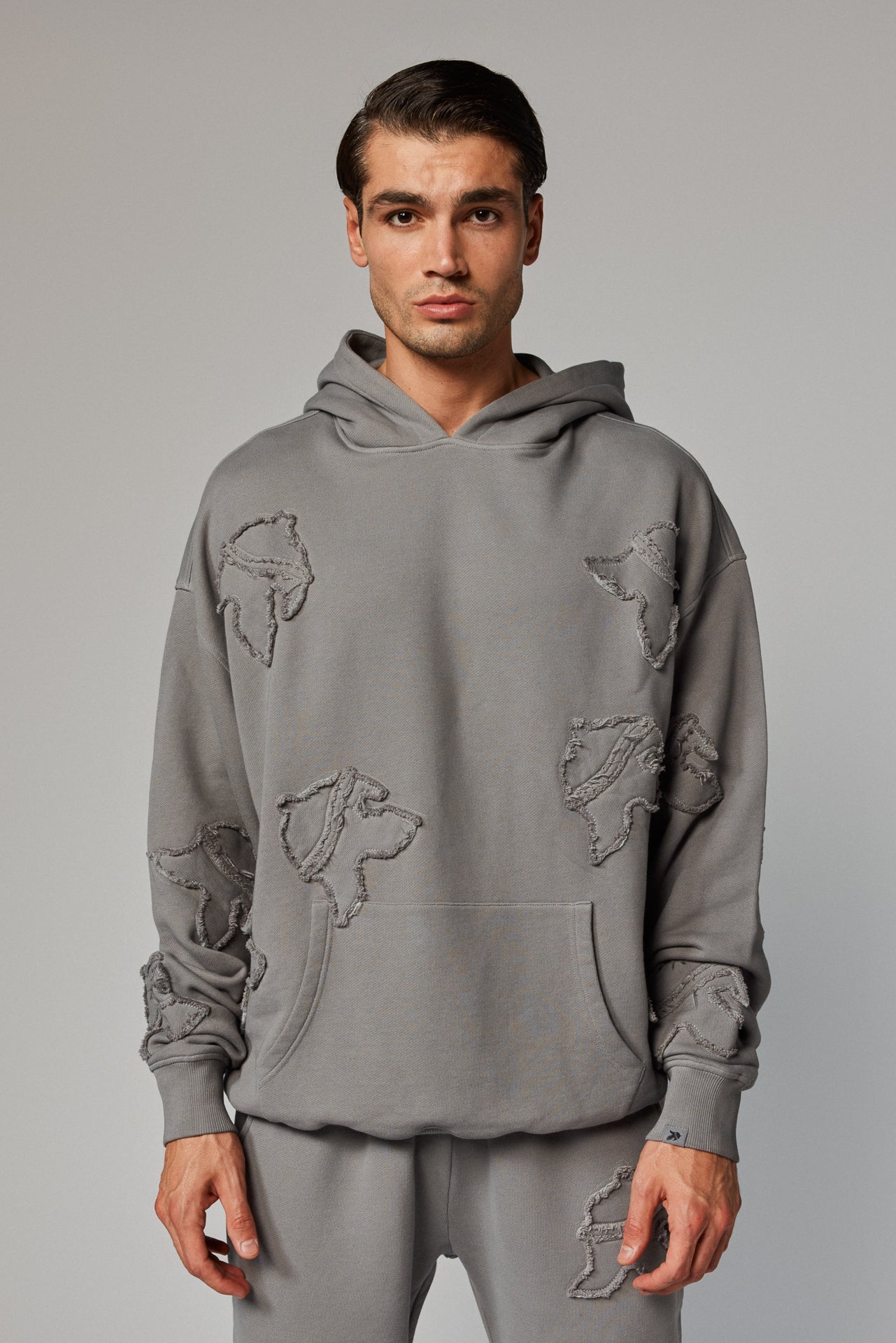 images Helmet Patch Hoodie - Grey - Image 1