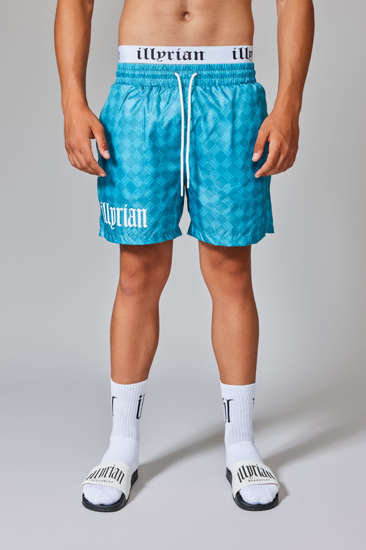 images IBL Jacquard Swim Shorts - Petrol - Image 1