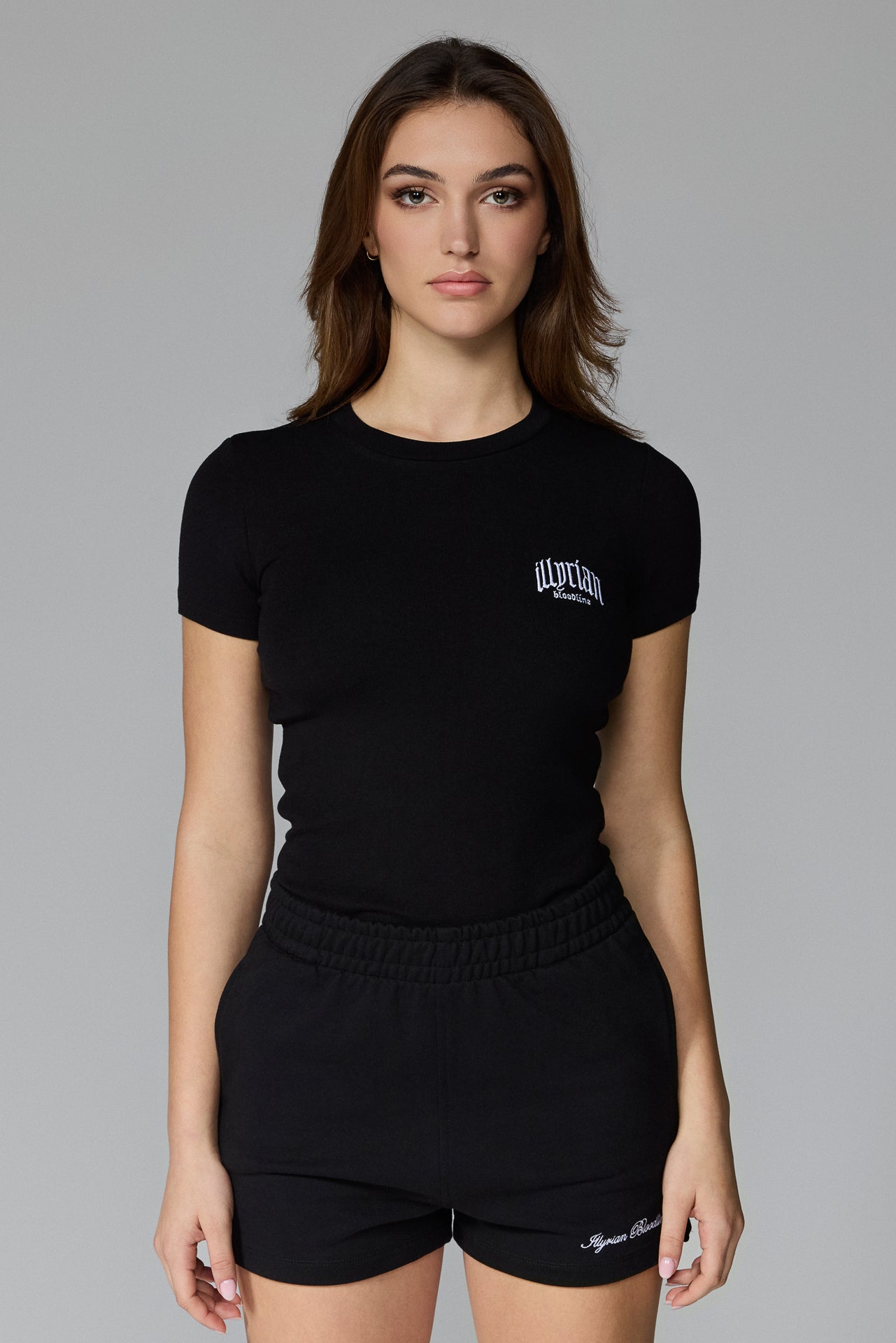 images Women's Chest Logo Tee - Black - Image 1
